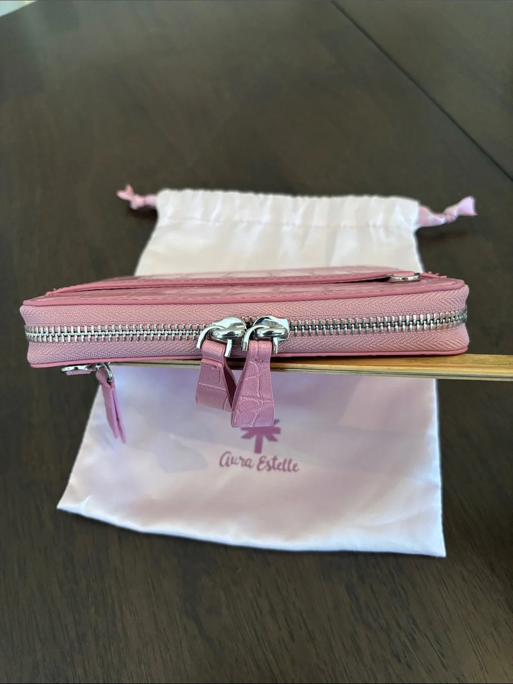 Aura Estelle A6 Planner Notebook Cover Pink Love at first sight Croc Emb